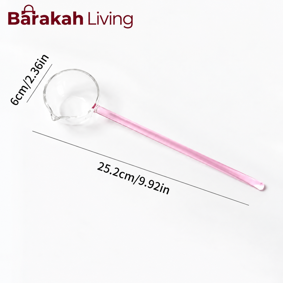 Heat-Resistant Borosilicate Glass Tarka Spoon