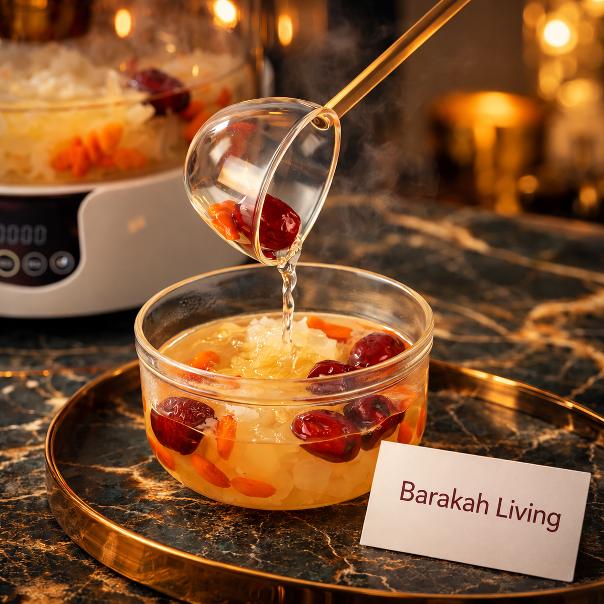 Heat-Resistant Borosilicate Glass Tarka Spoon