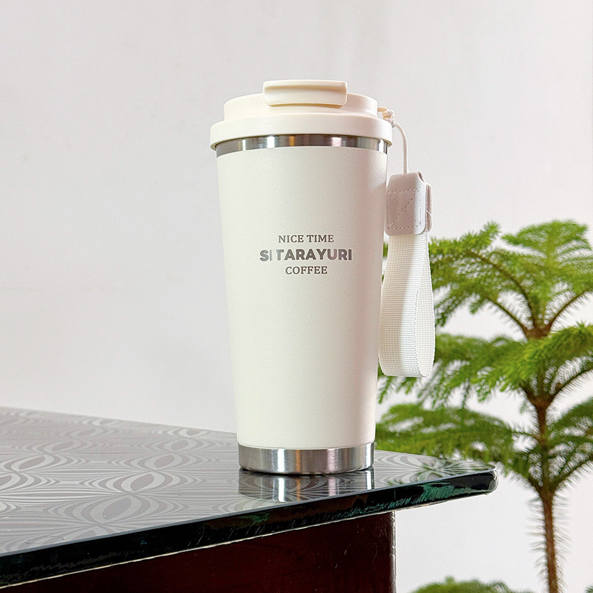 SITARAYURI 560ml travel mug in Off White