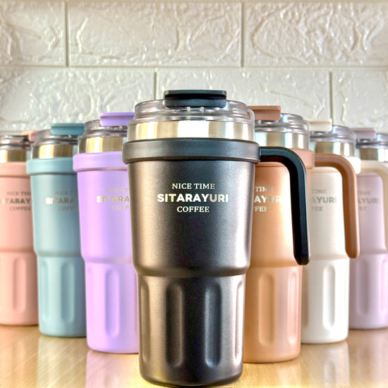 SITARAYURI 600ml double wall insulated tumbler with handle