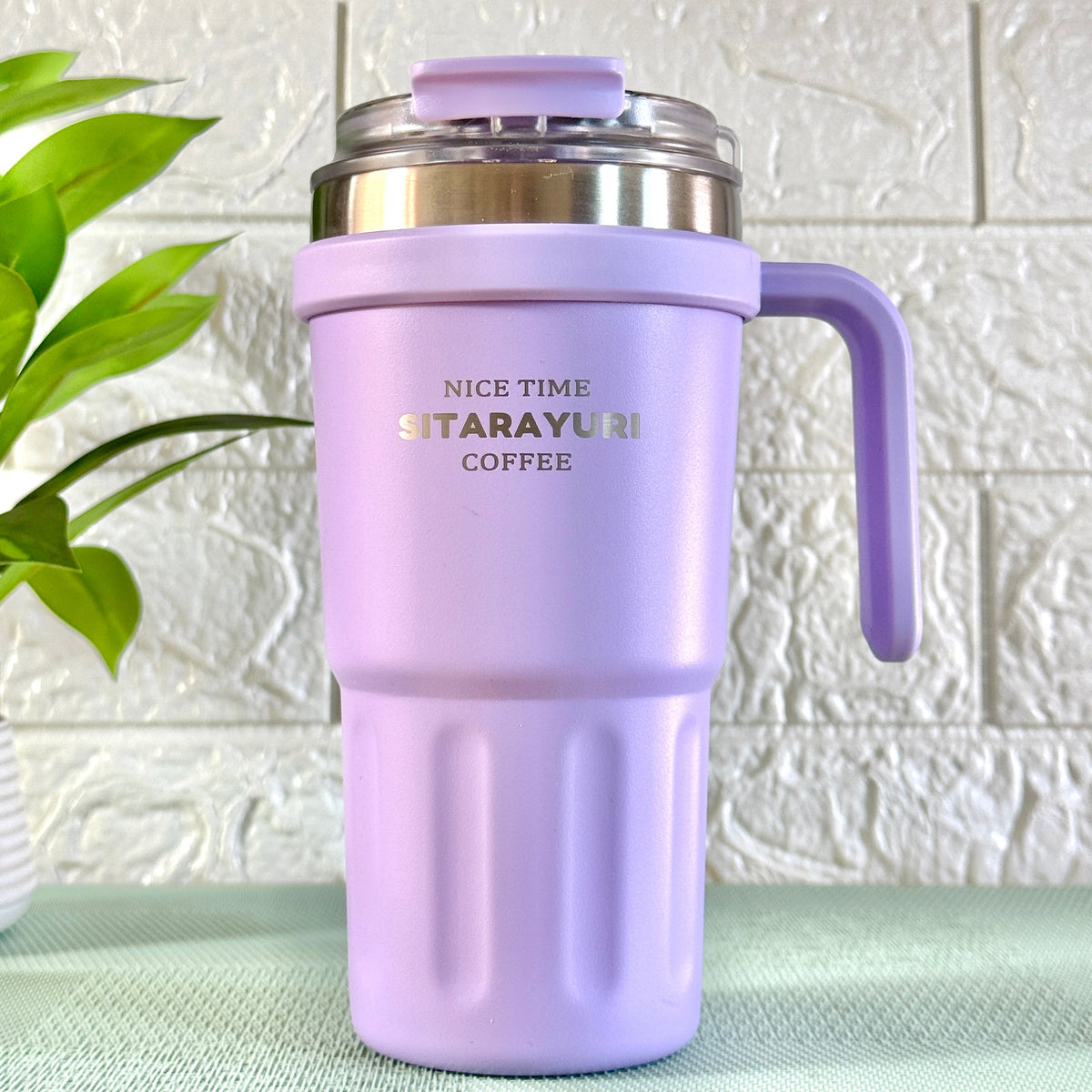 SITARAYURI 600ml handle tumbler in Lavender