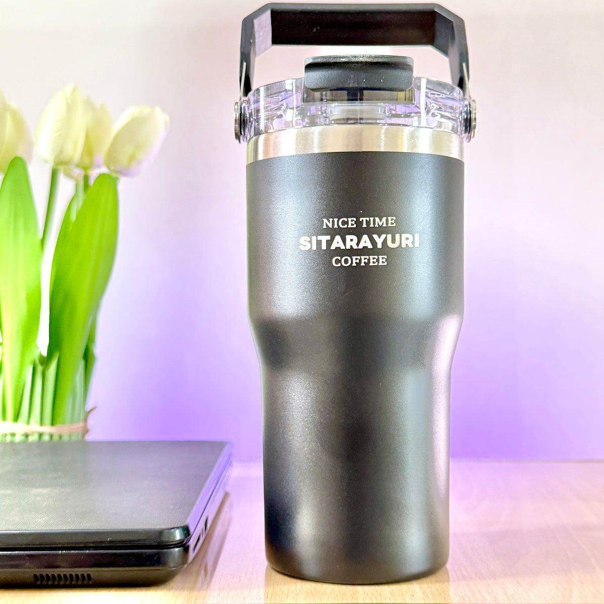 SITARAYURI 600ml tumbler in Black
