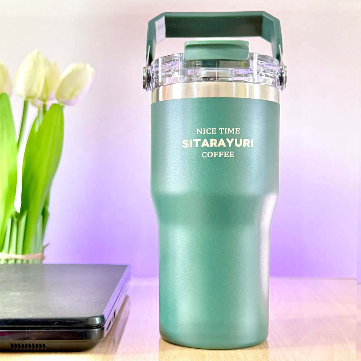 SITARAYURI 600ml tumbler in Deep Green