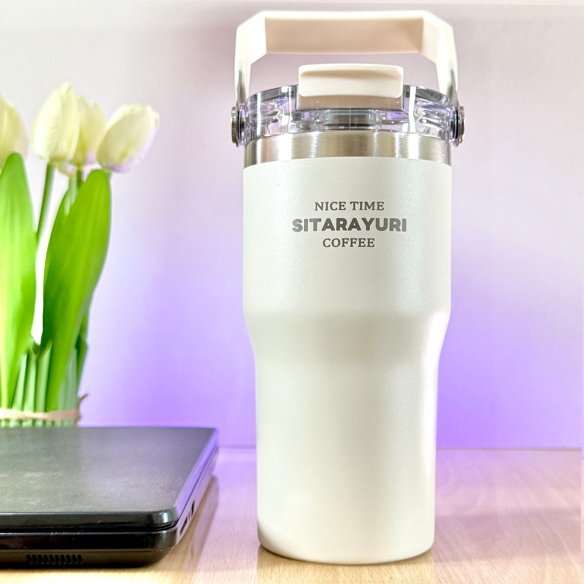 SITARAYURI 600ml tumbler in Off White