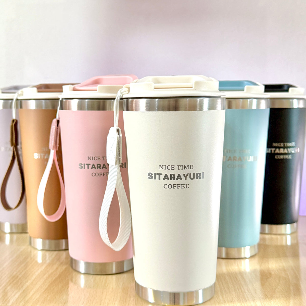 SITARAYURI 580ml insulated mug with strap