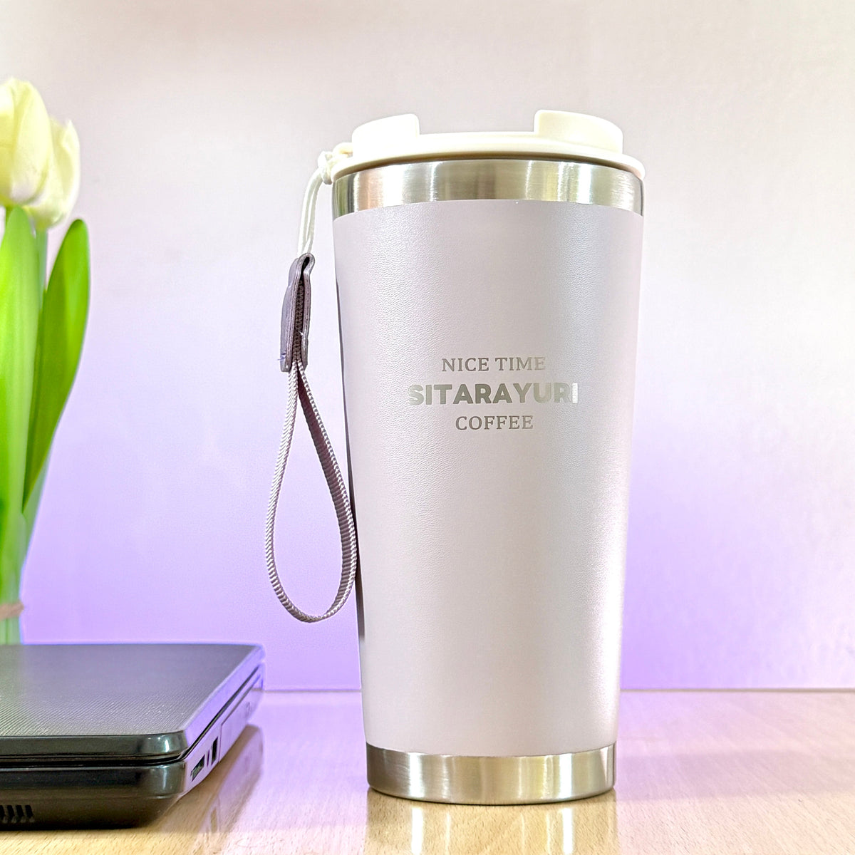 SITARAYURI 580ml insulated mug in Lavender
