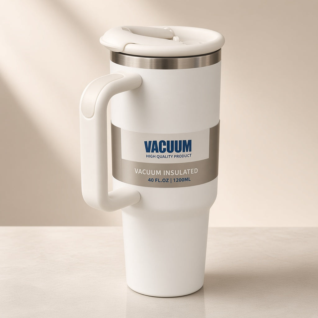 VACUUM 40 oz Insulated Tumbler – White